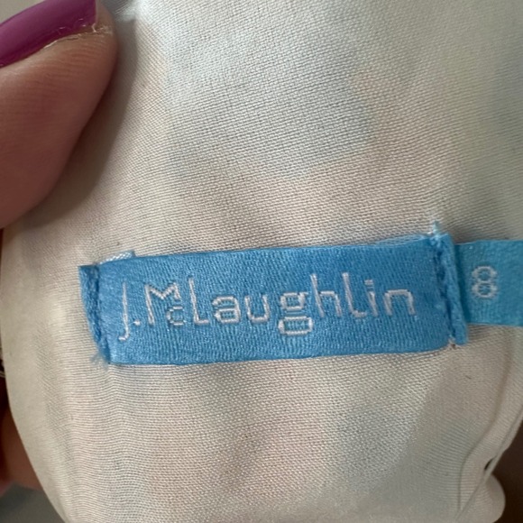 J McLaughlin Hermione Pier Pebble Wome Jumpsuit Coral Aqua Print Size 8 - Picture 10 of 10